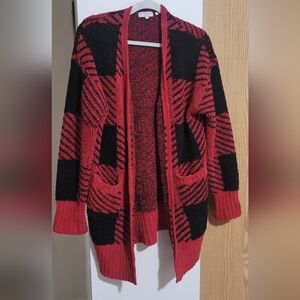Stylish Red and Black Women's Sweater